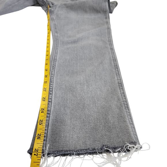 GAP Womens Vintage Slim Sky High Rise Ankle Jeans Size 32 Sky Gray Raw Hem - Picture 13 of 14